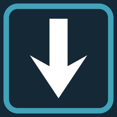 Vektör simgesi bir çerçeve içinde aşağı ok