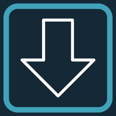 Vektör simgesi bir çerçeve içinde aşağı ok