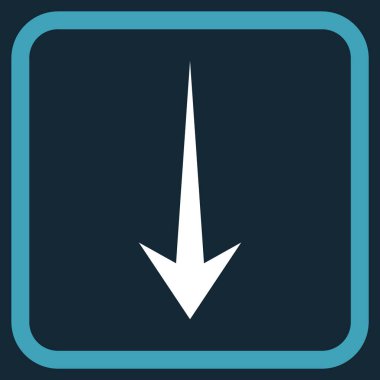 Vektör simgesi bir çerçeve içinde aşağı ok