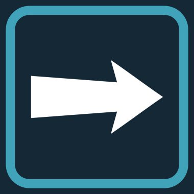 Ok sağ vektör simgesi bir çerçeve içinde