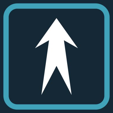 Vektör simgesi bir çerçeve içinde yukarı ok