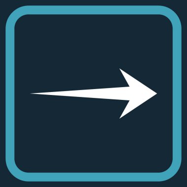 Ok sağ vektör simgesi bir çerçeve içinde