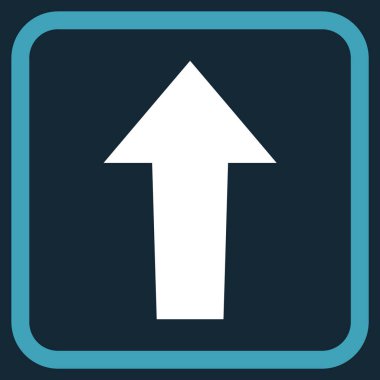 Vektör simgesi bir çerçeve içinde yukarı ok