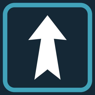 Vektör simgesi bir çerçeve içinde yukarı ok