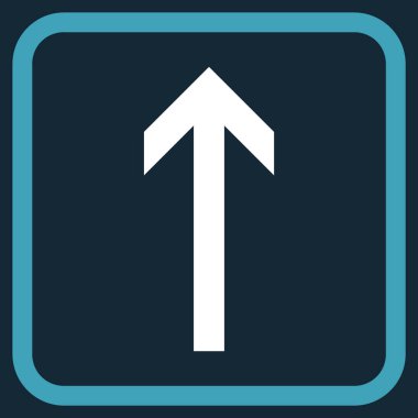 Vektör simgesi bir çerçeve içinde yukarı ok