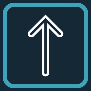 Vektör simgesi bir çerçeve içinde yukarı ok