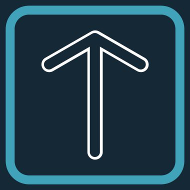 Vektör simgesi bir çerçeve içinde yukarı ok