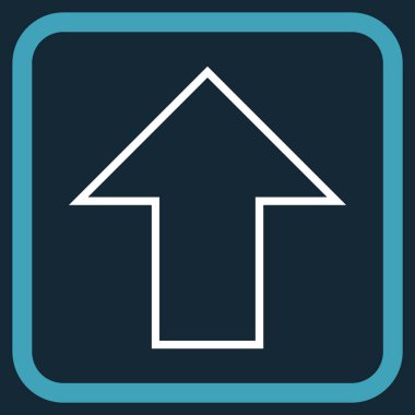 Vektör simgesi bir çerçeve içinde yukarı ok