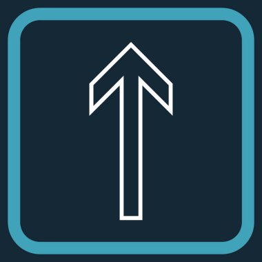 Vektör simgesi bir çerçeve içinde yukarı ok