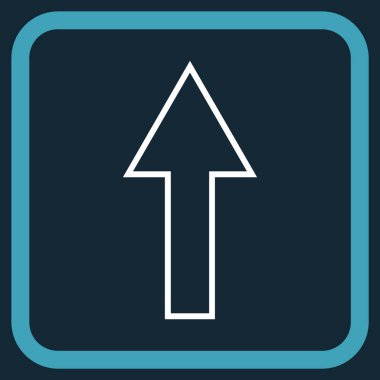 Vektör simgesi bir çerçeve içinde yukarı ok