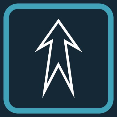 Vektör simgesi bir çerçeve içinde yukarı ok