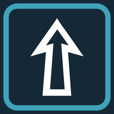 Vektör simgesi bir çerçeve içinde yukarı ok