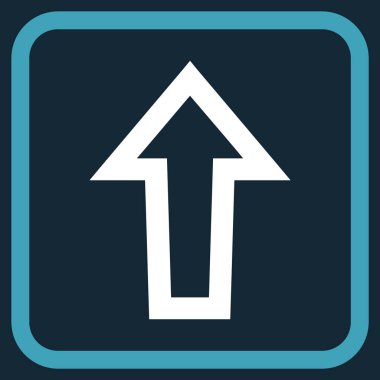 Vektör simgesi bir çerçeve içinde yukarı ok