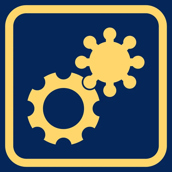 Gears Vector Icon In a Frame — Stock Vector