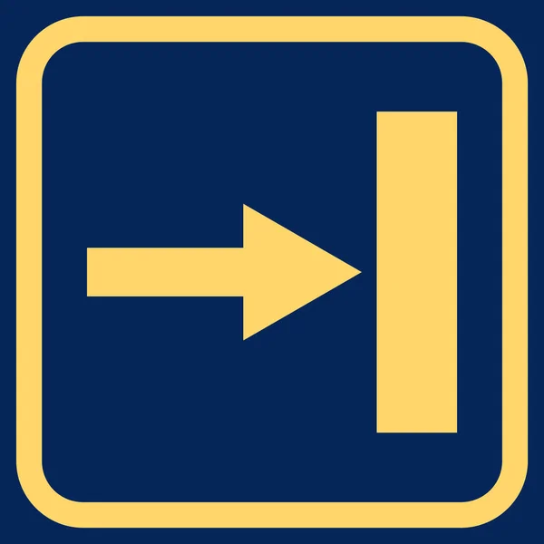 Flytta höger vektor-ikonen i en ram — Stock vektor