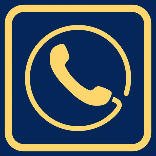 Icono del vector del teléfono en un marco — Vector de stock