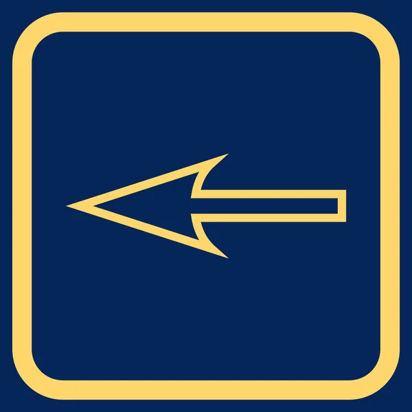 Flecha aguda izquierda Vector icono en un marco — Archivo Imágenes Vectoriales