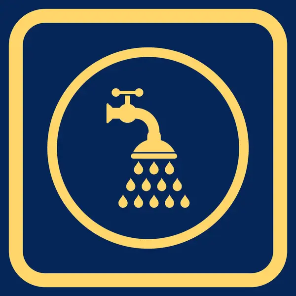 Grifo de ducha Vector icono en un marco — Archivo Imágenes Vectoriales