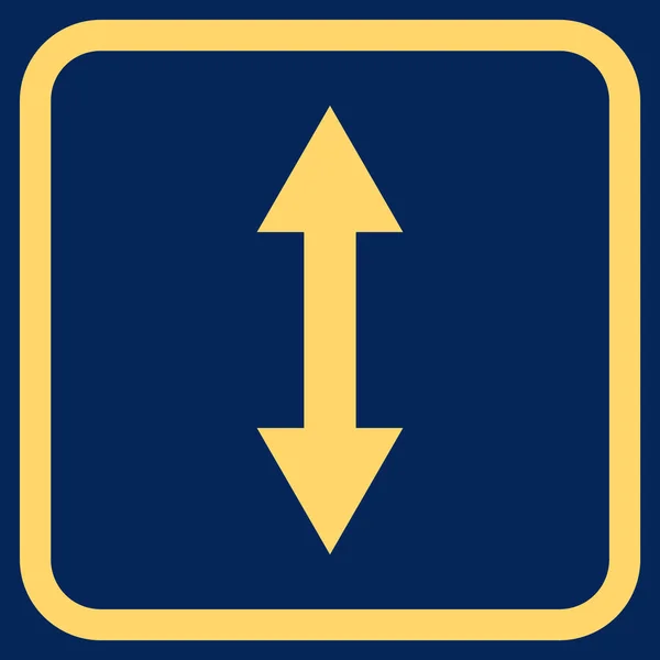 Vertikales Flip-Vektor-Symbol in einem Rahmen — Stockvektor