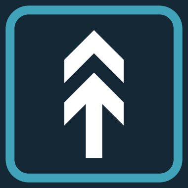 Vektör simgesi bir çerçeve içinde yukarı ok