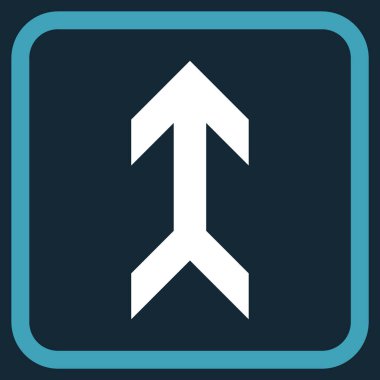 Vektör simgesi bir çerçeve içinde yukarı ok