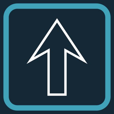 Vektör simgesi bir çerçeve içinde yukarı ok