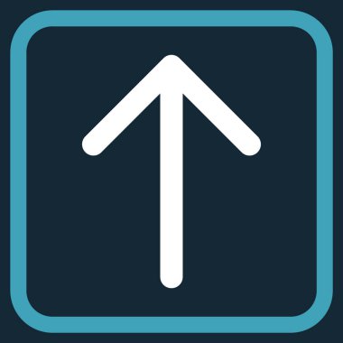 Vektör simgesi bir çerçeve içinde yukarı ok