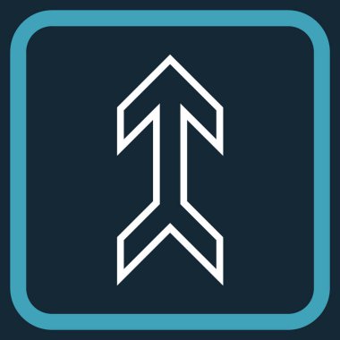 Vektör simgesi bir çerçeve içinde yukarı ok