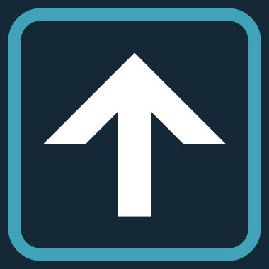 Vektör simgesi bir çerçeve içinde yukarı ok