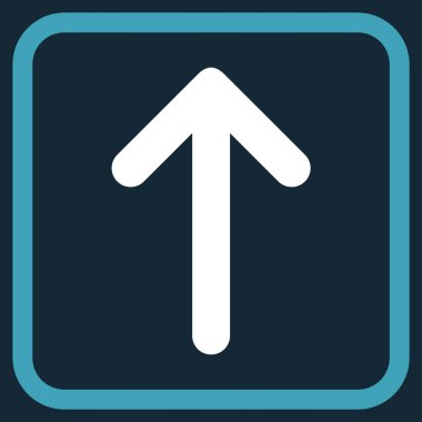 Vektör simgesi bir çerçeve içinde yukarı ok