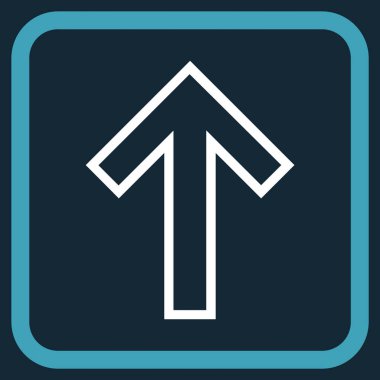 Vektör simgesi bir çerçeve içinde yukarı ok