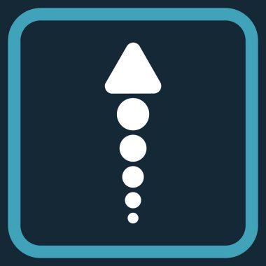 Vektör simgesi bir çerçeve içinde yukarı ok