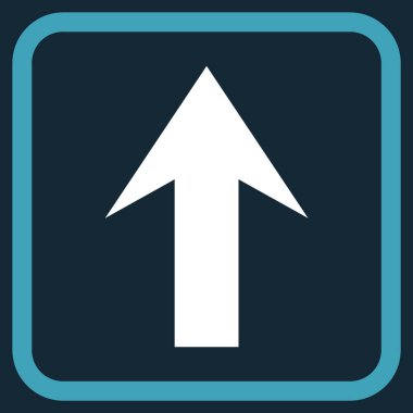 Vektör simgesi bir çerçeve içinde yukarı ok