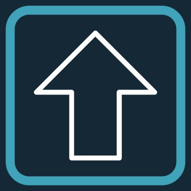 Vektör simgesi bir çerçeve içinde yukarı ok