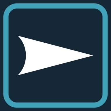 Ok ucu doğru vektör simgesi bir çerçeve içinde