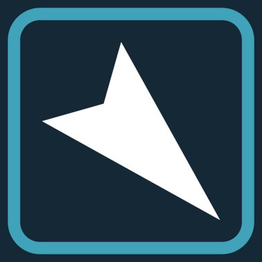 Ok ucu sağ aşağı vektör simgesi bir çerçeve içinde