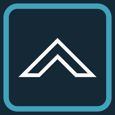 Vektör simgesi bir çerçeve içinde yukarı ok ucu