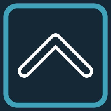 Vektör simgesi bir çerçeve içinde yukarı ok ucu