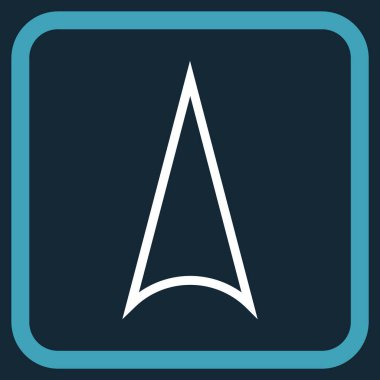 Vektör simgesi bir çerçeve içinde yukarı ok ucu