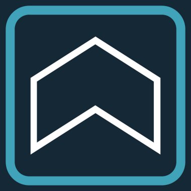 Vektör simgesi bir çerçeve içinde yukarı ok ucu