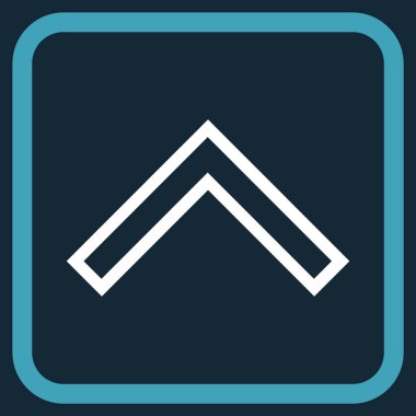 Vektör simgesi bir çerçeve içinde yukarı ok ucu