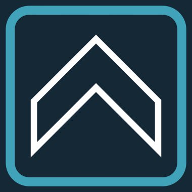 Vektör simgesi bir çerçeve içinde yukarı ok ucu