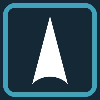 Vektör simgesi bir çerçeve içinde yukarı ok ucu