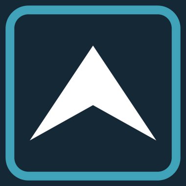 Vektör simgesi bir çerçeve içinde yukarı ok ucu