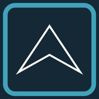 Vektör simgesi bir çerçeve içinde yukarı ok ucu