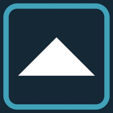 Vektör simgesi bir çerçeve içinde yukarı ok ucu