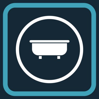 Küvet vektör simgesi bir çerçeve içinde