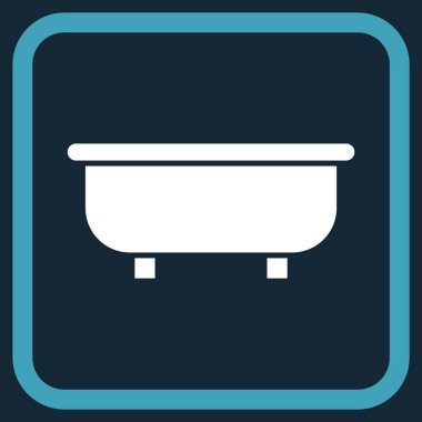 Küvet vektör simgesi bir çerçeve içinde