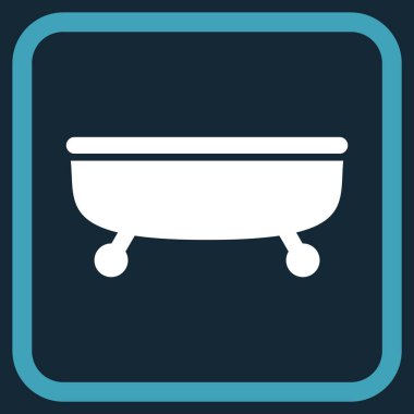 Küvet vektör simgesi bir çerçeve içinde