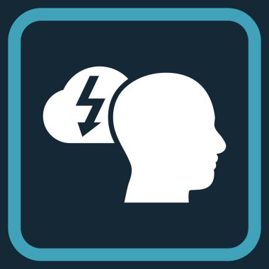 Beyin fırtınası vektör simgesi bir çerçeve içinde